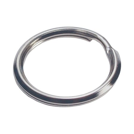 1 In. D Tempered Steel Silver Split Rings/Cable Rings Key Ring, 50PK